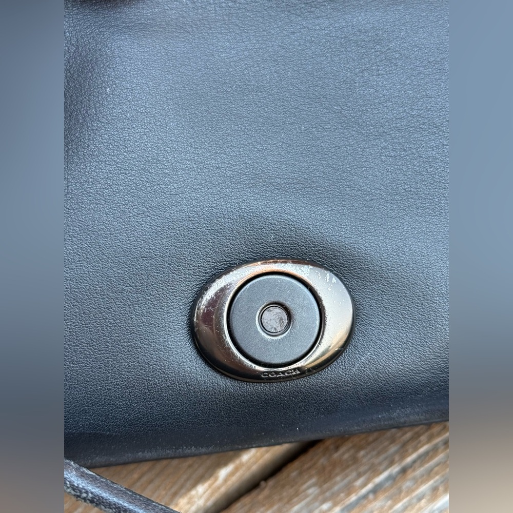 COACH Soft Tabby Bag, Leather & Pewter Hardware- Black 🖤 *Handpainted - Picture 15 of 17